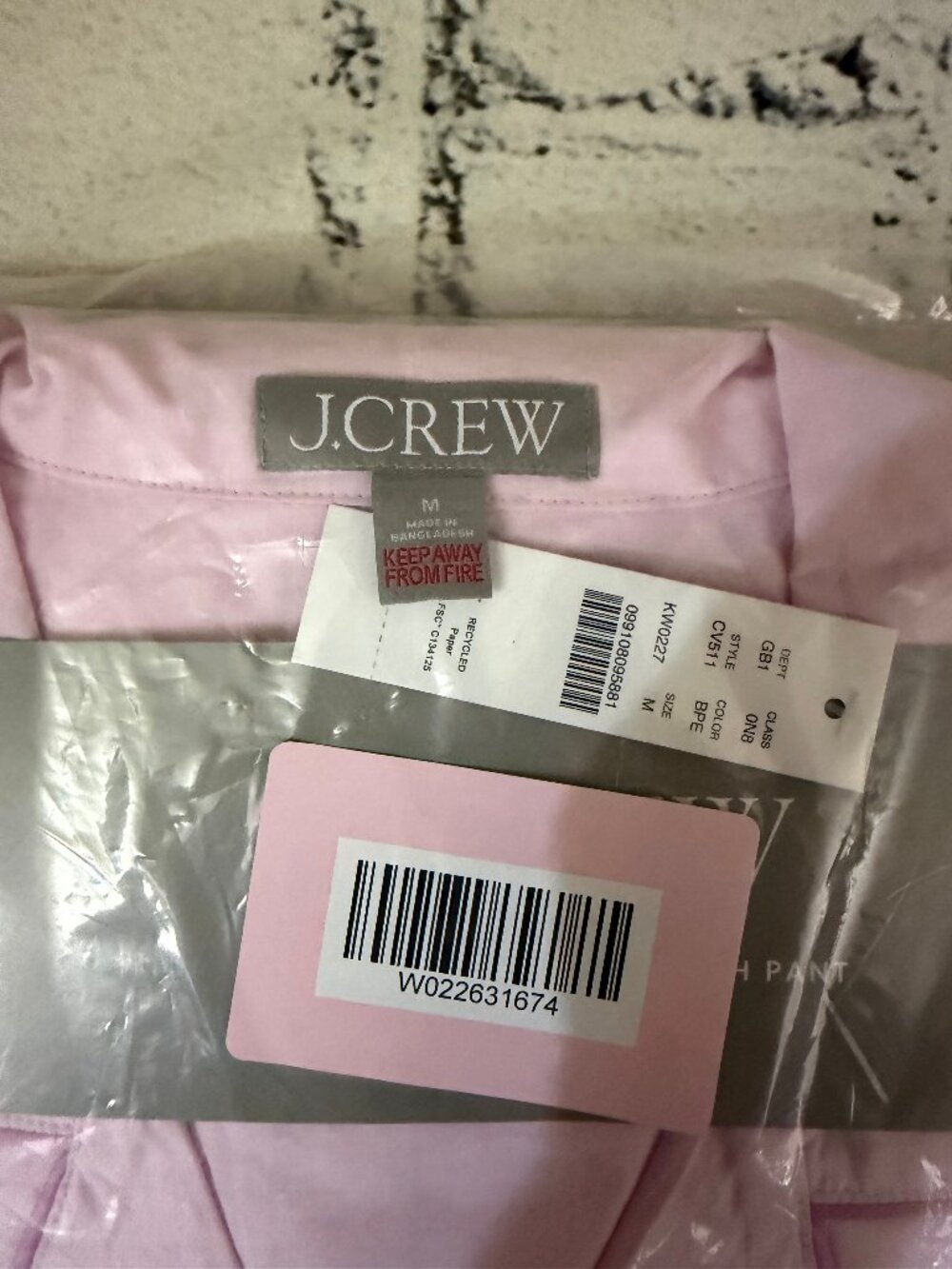 J. Crew Classic Pajama pant set in end-on-end cotton M - Picture 7 of 8